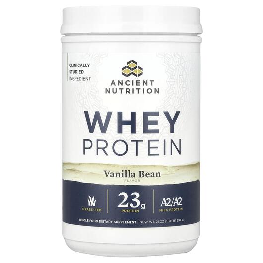 Основне фото товара Ancient Nutrition, Whey Protein Vanilla Bean, Протеїн, 594 г