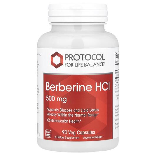 Основне фото товара Protocol for Life Balance, Berberine HCl, Берберин, 90 капсул