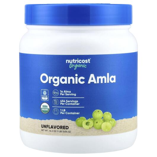 Основное фото товара Nutricost, Амла, Organic Amla Unflavored, 454 г