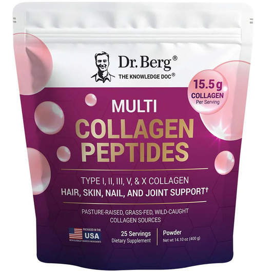 Основне фото товара Dr. Berg, Multi Collagen Peptides, Колагенові пептиди, 400 г