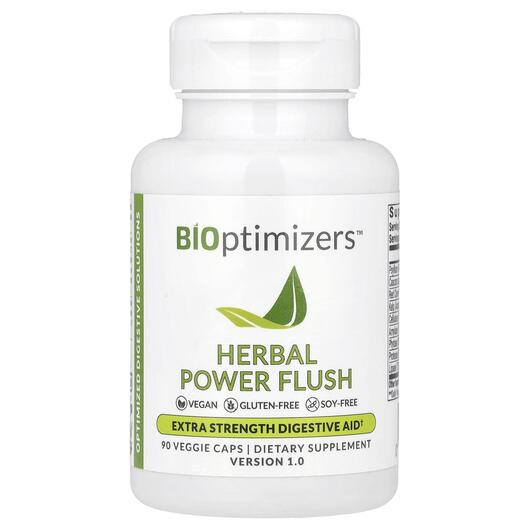 Основне фото товара BiOptimizers, Herbal Power Flush, Трави, 90 капсул