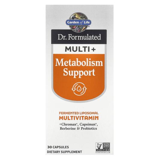 Основне фото товара Dr. Formulated Multi+ Metabolism Support, Жироспалювачі, 30 капсу
