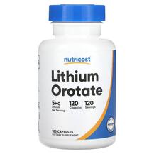 Літій Lithium Orotate 5 mg Nutricost 120 капсул