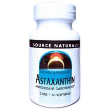 Source Naturals, Astaxanthin, Астаксантин 2 мг, 30 капсул