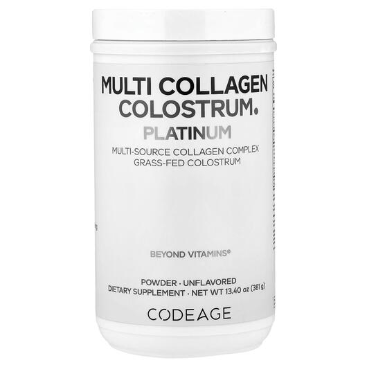 Основне фото товара Multi Collagen Colostrum Platinum Unflavored, Колаген, 381 г