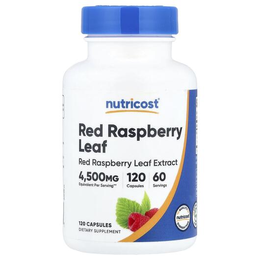 Основне фото товара Nutricost, Red Raspberry Leaf, Малина, 120 капсул