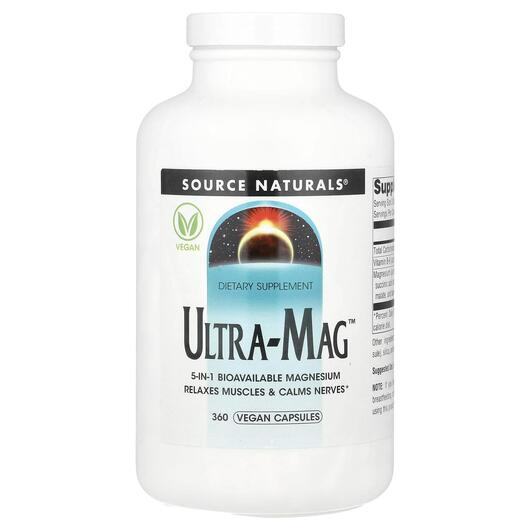 Основное фото товара Source Naturals, Магний B6, Ultra-Mag, 360 капсул