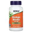 NOW, Гинкго Билоба, Ginkgo Biloba 60 mg, 60 капсул