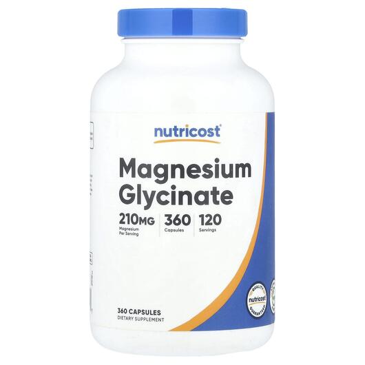 Основное фото товара Магний Глицинат, Magnesium Glycinate 210 mg, 360 капсул