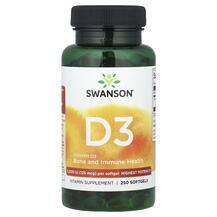 Вітамін D3 5000 МЕ D3 5000 IU Swanson 250 капсул Вітамін D3 5000 МЕ D3 5000 IU Swanson 250 капсул