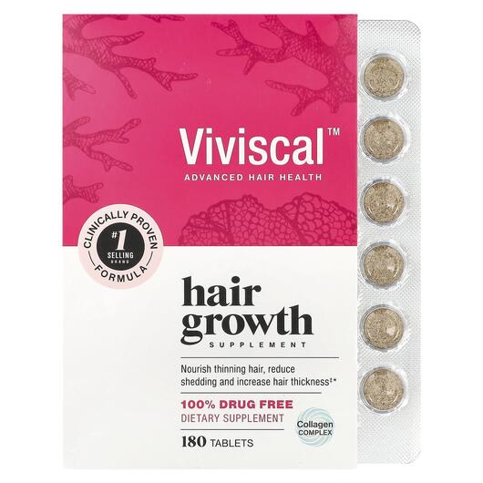 Основное фото товара Поддержка роста волос, Hair Growth Supplement, 180 таблеток