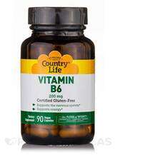Вітамін B6 Піридоксин Vitamin B6 200 mg Country Life