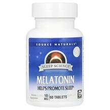 Мелатонін Sleep Science Melatonin 10 mg Source Naturals