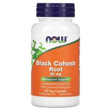 Чорний кохош 80 мг Black Cohosh Root NOW 90 капсул