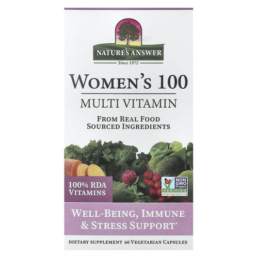 Основне фото товара Women's 100 Multivitamin, Вітаміни для жінок, 60 капсул