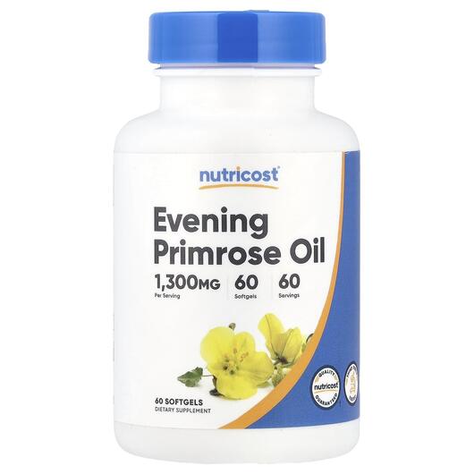 Основное фото товара Масло примулы вечерней, Evening Primrose Oil 1300 mg, 60 капсул