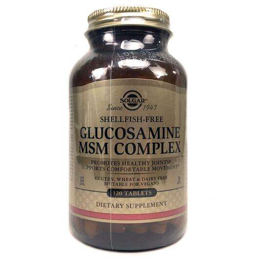 Основне фото товара Solgar, Glucosamine MSM Complex, Глюкозамін МСМ комплекс, 120 ...