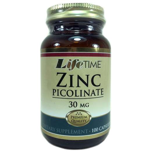 Основне фото товара LifeTime, Zinc Picolinate 30 mg, Піколінат Цинку 30 мг, 100 ка...