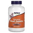 NOW, Говяжий желатин 550 мг, Beef Gelatin 550 mg, 200 капсул