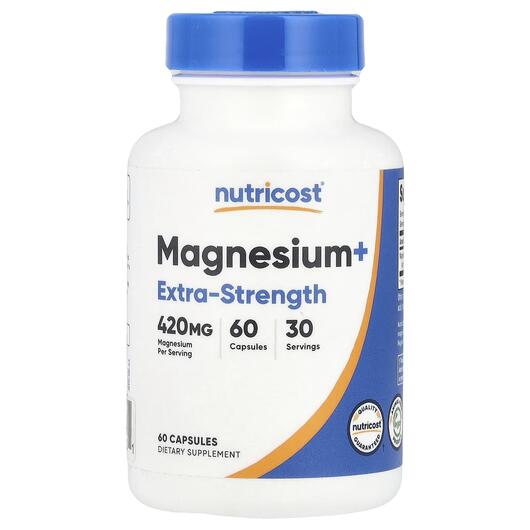 Основное фото товара Nutricost, Магний, Magnesium+ Extra Strength 420 mg, 60 капсул