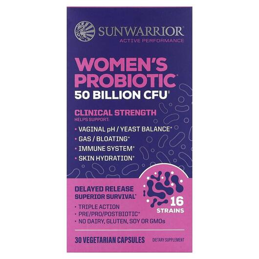 Основне фото товара Sunwarrior, Women's Probiotic, Пробіотики для жінок, 30 капс