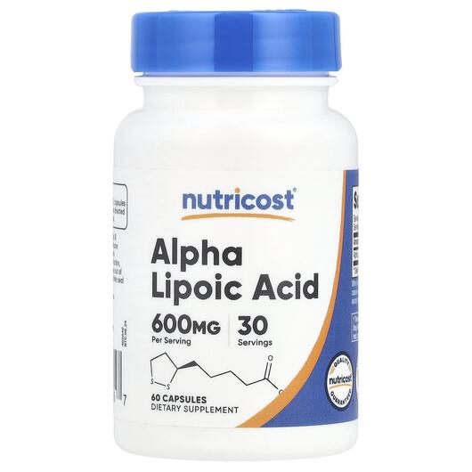 Основне фото товара Nutricost, Alpha Lipoic Acid 600 mg, Альфа-ліпоєва, 60 капсул