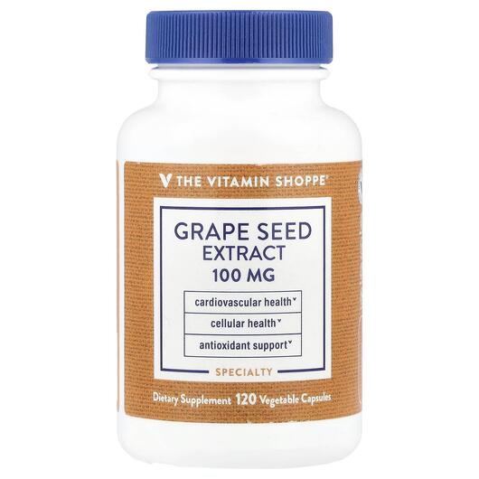 Основное фото товара Grape Seed Extract 100 mg, Экстракт виноградных косточек, 120 кап