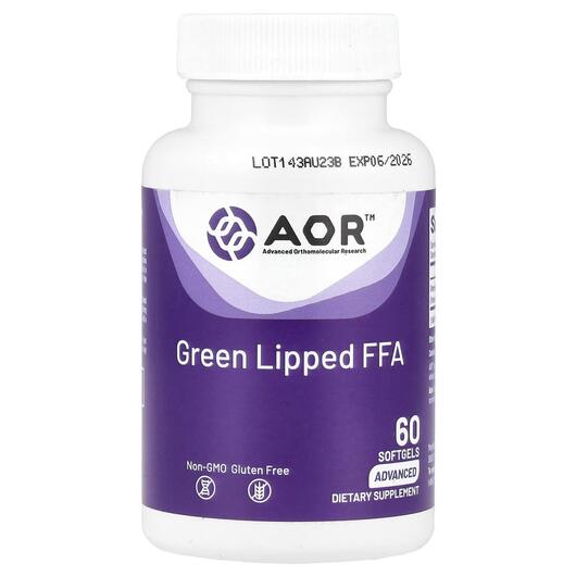 Основне фото товара AOR, Green Lipped FFA, Зелена мідія, 60 капсул