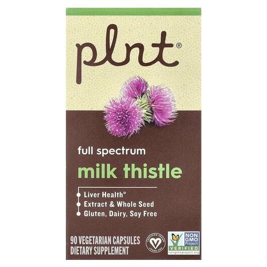 Основне фото товара Plnt, Milk Thistle, Розторопша, 90 капсул