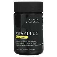 Sports Research, Vitamin D3 with Coconut Oil 250 mcg 10000 IU,...