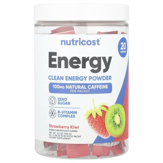 Основне фото товара Energy Clean Energy Powder Strawberry, Мультивітаміни, 20 Stick P