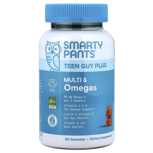 Основное фото товара Multi & Omegas Gummies Teen Guy Plus Pineapple, Омега 3, 60 т