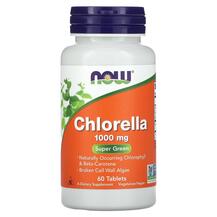 Chlorella 1000 mg Хлорелла NOW Foods 60 таблеток