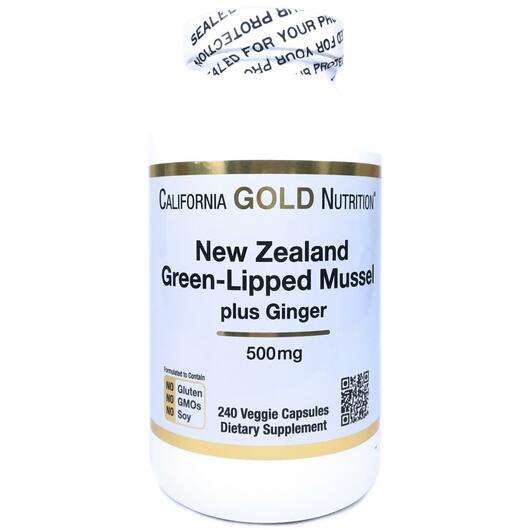 Основне фото товара California Gold Nutrition, New Zealand Mussel, Зеленогуба міді...