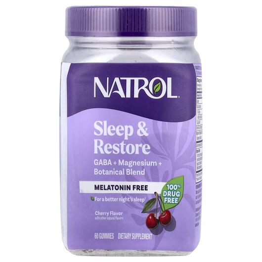 Основне фото товара Sleep & Restore Gummies Melatonin Free, Підтримка сну, 60 таб