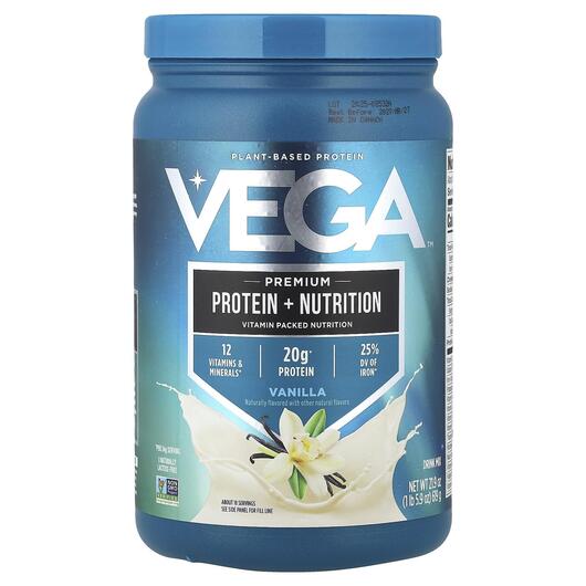 Основне фото товара Vega, Plant-Based Essentials Shake Vanilla, Протеїн, 619 г