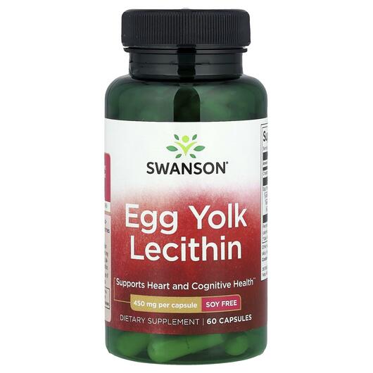 Основное фото товара Swanson, Лецитин, Egg Yolk Lecithin 450 mg, 60 капсул