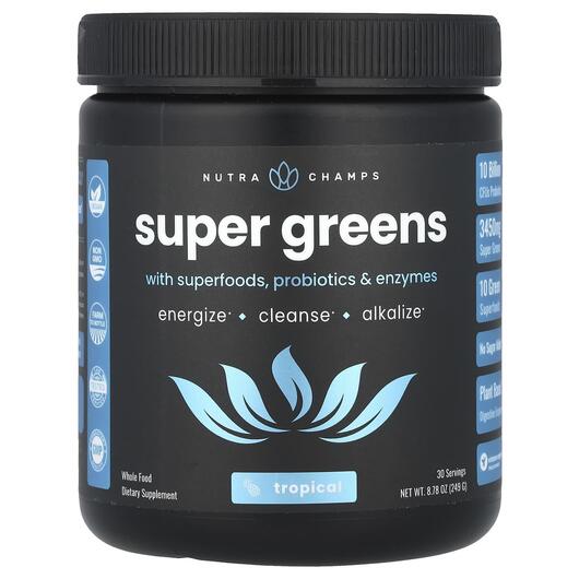 Основне фото товара Super Greens With Superfoods Probiotics & Enzymes, Суперфуд, 