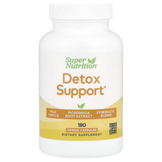 Основне фото товара Super Nutrition, Detox Support, Детокс та очищення, 180 капсул