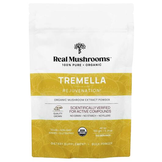 Основное фото товара Грибы Тремелла, Tremella Organic Mushroom Extract Powder, 150 г