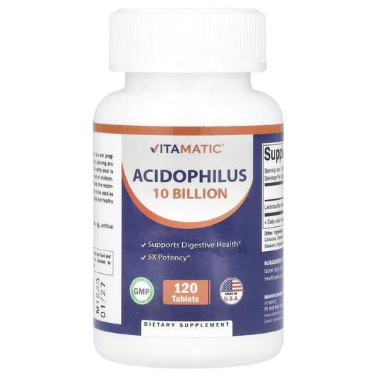 Основне фото товара Acidophilus 10 Billion, Лактобактерії Ацидофілус, 120 таблеток