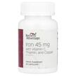 Фото товара Железо, Iron with Vitamin C Thiamin and Copper, 60 капсул