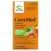 CuraMed 750 mg Куркумин Terry Naturally 60 капсул