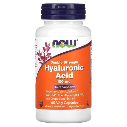 Основне фото товара Double Strength Hyaluronic Acid, Гіалуронова кислота 100 мг, 60 к