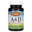 Фото товара Carlson, Витамин А Ретинол, Vitamin A & D, 100 капсул