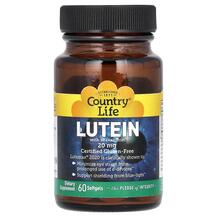 Lutein 20 mg Лютеин 20 мг Country Life 60 капсул