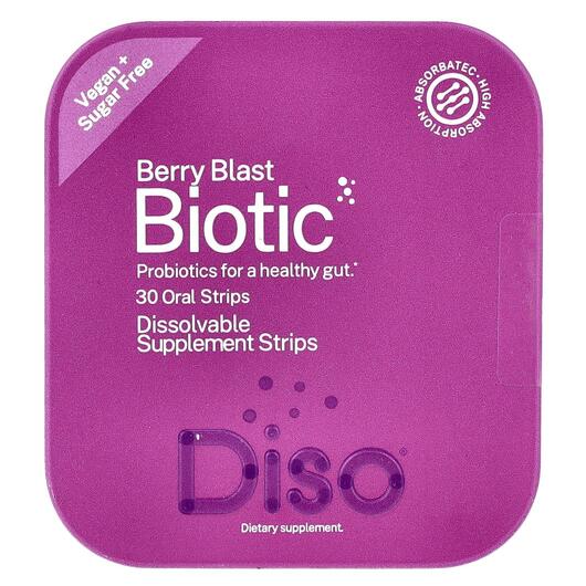 Основное фото товара Diso, Поддержка пищеварения, Biotic Berry Blast, 30 таблеток