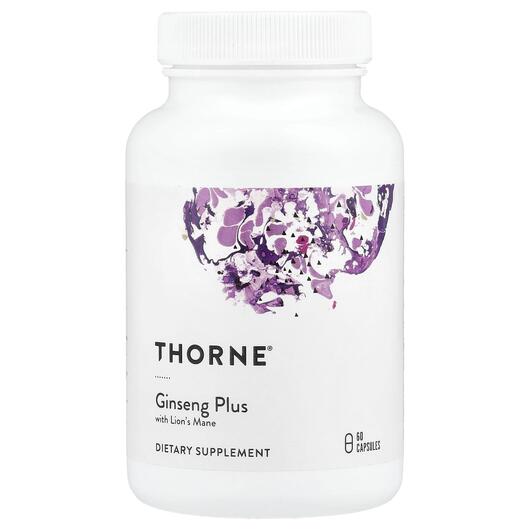 Основне фото товара Ginseng Plus with Lion's Mane, Женьшень звичайний, 60 капсул