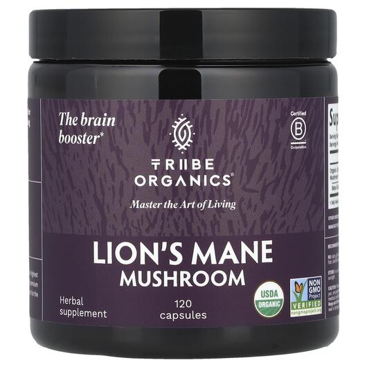 Основне фото товара Lion's Mane Mushroom, Гриби Левова Грива, 120 капсул