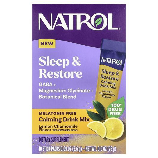 Основне фото товара Sleep & Restore Calming Drink Mix Melatonin Free, Підтримка с